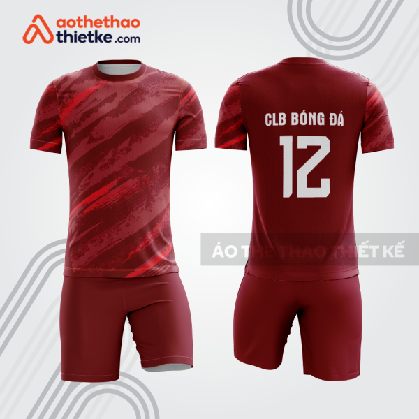 Bộ đồ bóng đá đỏ đô bdb1187 gồm áo và quần short