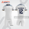 Bộ đồ bóng đá trắng phối xanh navy mẫu bdb1195