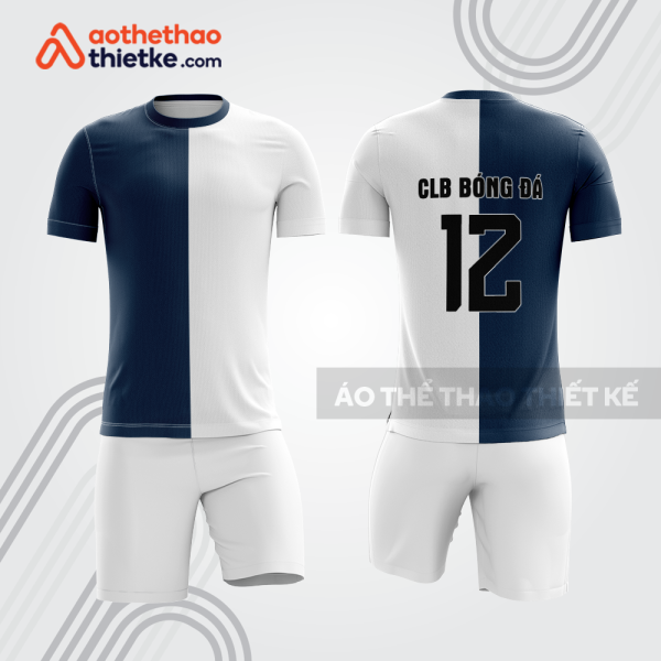 Bộ đồ bóng đá bdb1201 trắng xanh navy
