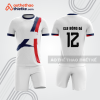 Bộ đồ bóng đá trắng navy đỏ BDB1203