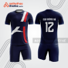 Bộ đồ bóng đá bdb1204 màu xanh navy họa tiết trắng đỏ