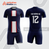 Bộ đồ bóng đá xanh navy phối sọc trắng đỏ bdb1213