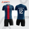 Bộ đồ bóng đá xanh navy phối đỏ bdb1214