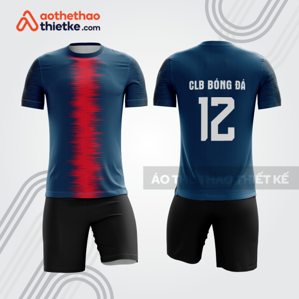 Bộ đồ bóng đá xanh navy phối đỏ bdb1214