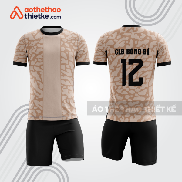 Bộ đồ bóng đá bdb1222 màu beige họa tiết camo quần đen