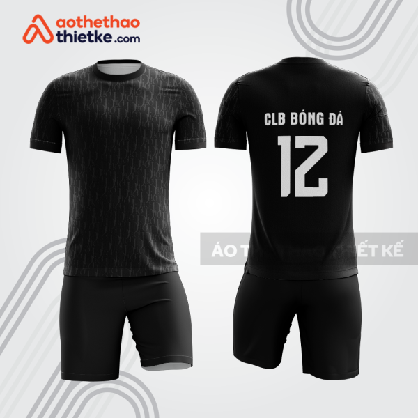 Bộ đồ bóng đá màu đen bdb1225 gồm áo và quần short