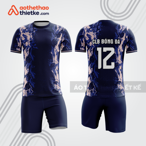 Bộ đồ bóng đá xanh navy họa tiết loang bdb1226