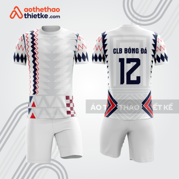 Bộ đồ bóng đá CLB bdb1239 trắng phối đỏ navy