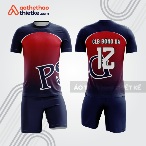 Bộ đồ bóng đá bdb1242 màu đỏ navy cho CLB