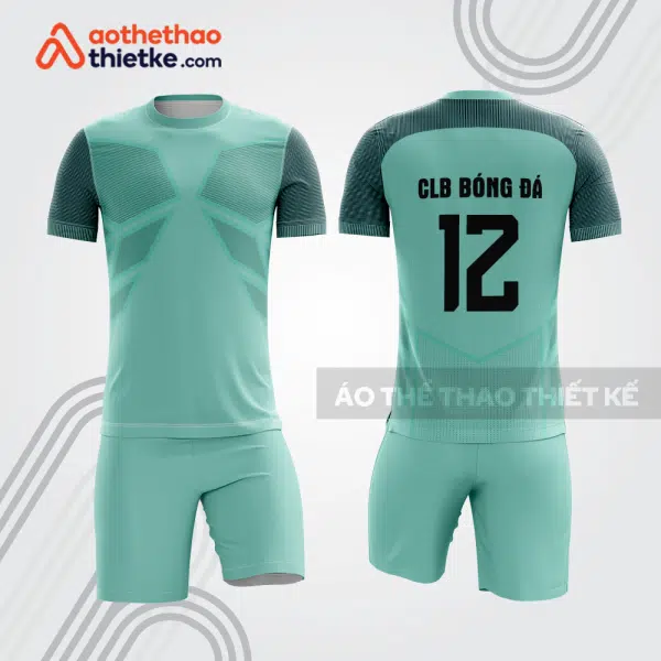 Bộ đồ bóng đá bdb1260 màu xanh mint phối tay xanh đậm