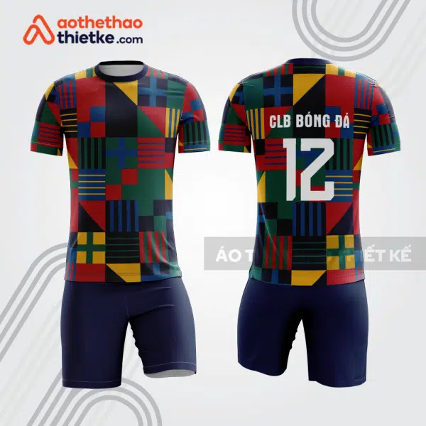 Bộ đồ bóng đá bdb1263 họa tiết patchwork nhiều màu