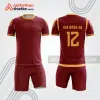 Bộ quần áo bóng đá đỏ đô phối vàng bdb288