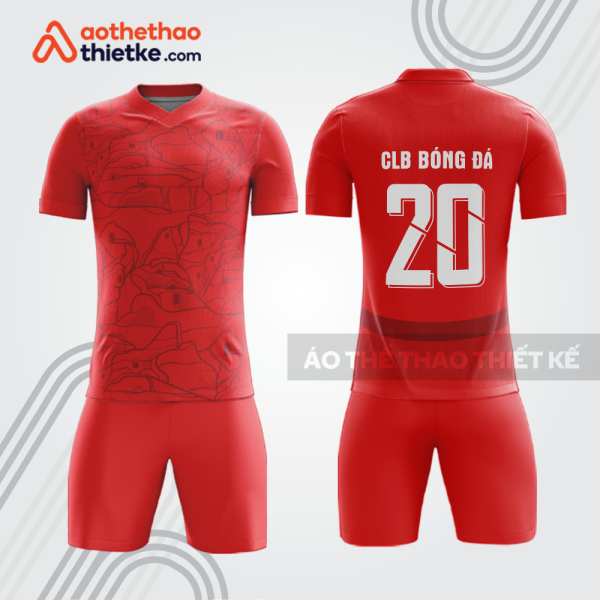 Mẫu bộ quần áo bóng đá bdb369 màu đỏ cho CLB