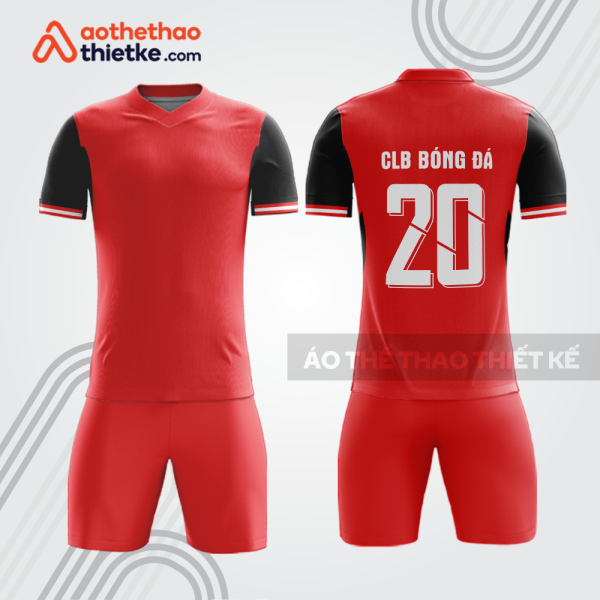 Bộ quần áo bóng đá màu đỏ đen mẫu bdb370