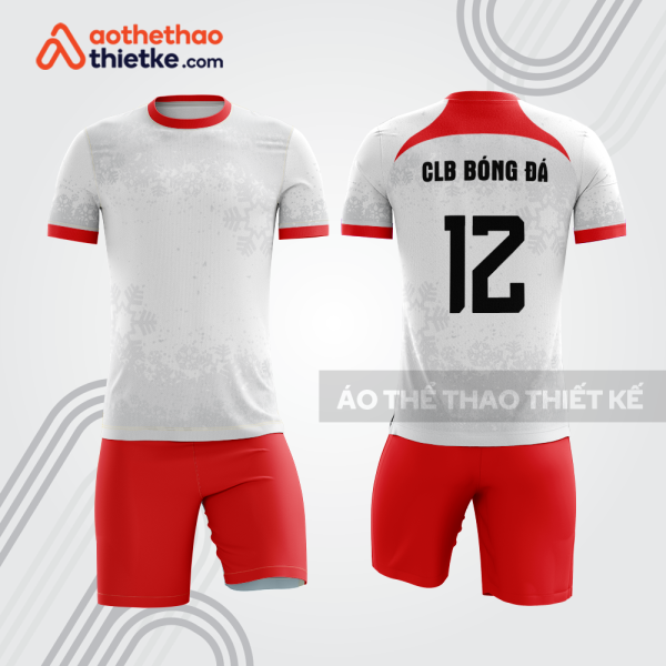 Bộ quần áo bóng đá trắng đỏ bdb380