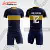 Bộ quần áo bóng đá xanh navy phối vàng bdb495