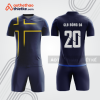 Bộ quần áo bóng đá xanh navy phối vàng bdb503