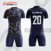 Bộ quần áo bóng đá bdb504 xanh navy họa tiết vàng