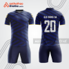 Bộ quần áo bóng đá xanh navy sọc chéo bdb610