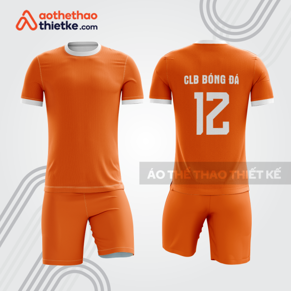 Bộ trang phục bóng đá màu cam bdb725 gồm áo và quần
