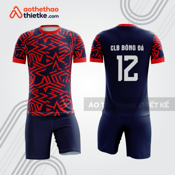 Bộ trang phục bóng đá BDB745 xanh navy đỏ