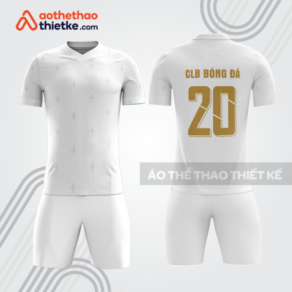 Bộ thể thao đá banh bdb909 màu trắng số vàng