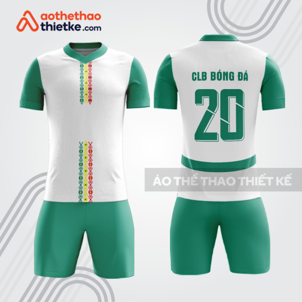Bộ thể thao đá banh trắng xanh bdb915