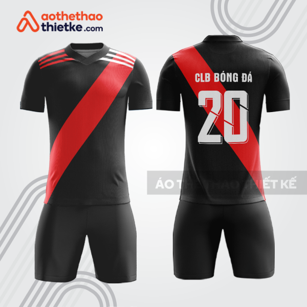 Bộ thể thao bóng đá bdb957 màu đen đỏ