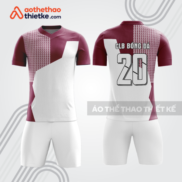 Bộ thể thao bóng đá đỏ đô trắng bdb966