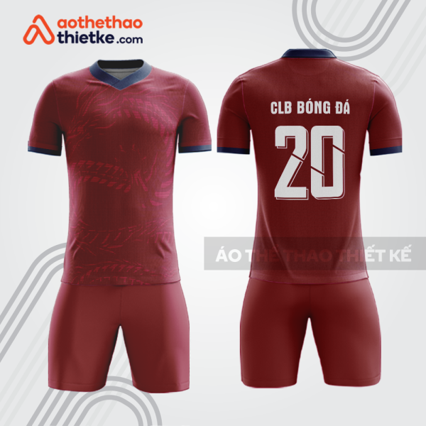Bộ thể thao bóng đá bdb970 màu đỏ đô phối xanh navy