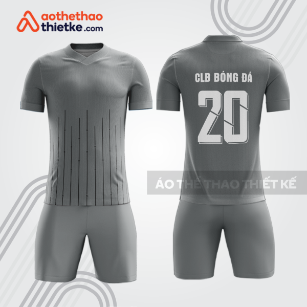 Bộ thể thao bóng đá màu xám bdb972 gồm áo và quần