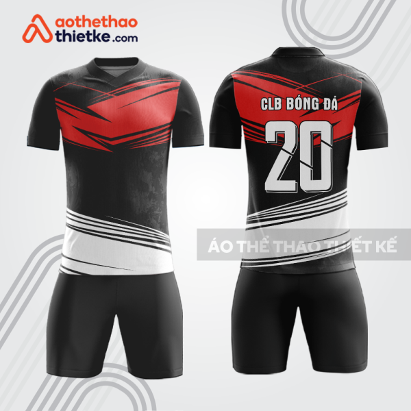 Bộ thể thao bóng đá bdb976 màu đen đỏ