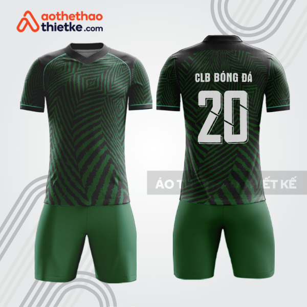 Bộ bóng đá xanh đen bdb990 gồm áo và quần