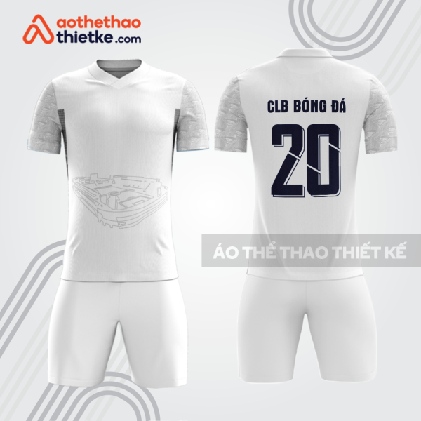 Bộ thể thao bóng đá bdb992 màu trắng cho CLB