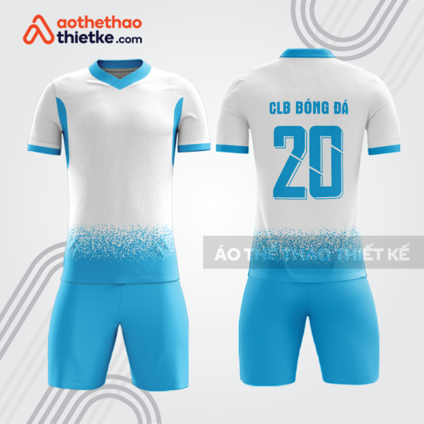 Bộ thể thao bóng đá trắng xanh bdb994 gồm áo và quần short