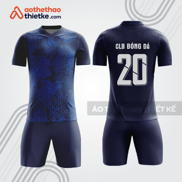 Bộ thể thao bóng đá bdb995 xanh navy họa tiết pixel