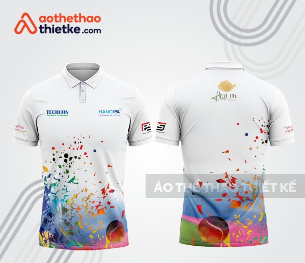 Áo thi đấu màu trắng CLB Tennis Hanoiba 2026